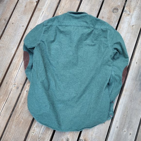 J. Crew Men's M flannel with leather elbow pads - Picture 2 of 5